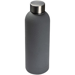 Edelstahl-Trinkflasche Premium, 500 ml, grau