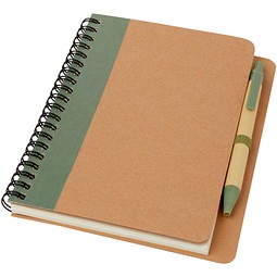 Priestly A6 Recycling Notizbuch mit Stift, heather grün