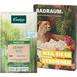 Promotion Case, Kneipp Badekristalle Waldbad Kiefer-Tanne, inkl. Druck