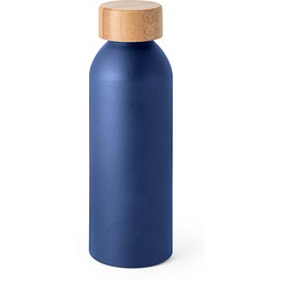 QUETA. Aluminiumflasche mit Bambusdeckel 550 ml, Dunkelblau