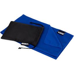 Raquel Sport Kühlhandtuch im Etui aus recyceltem PET Kunststoff, royalblau