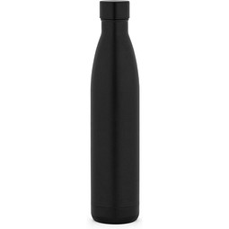 RE-BUFFON XL II. Doppelwandige Trinfklasche aus Edelstahl (90% recycelt) 1L, Schwarz
