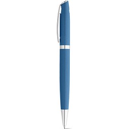 RE-LANDO-SET. Tintenroller und Kugelschreiber mit Gehäuse aus Recyceltes Aluminium (100% rAL), Blau