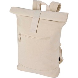 Recanvas 14” GRS recycelter Rolltop-Rucksack 16L, sandstone