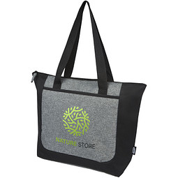 Reclaim GRS recycelte Tragetasche mit Reißverschluss 15 L, schwarz