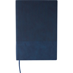Recyceltes PU-Notizbuch (A5) Elian, blau