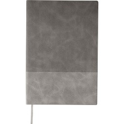 Recyceltes PU-Notizbuch (A5) Elian, grau