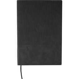 Recyceltes PU-Notizbuch (A5) Elian, schwarz
