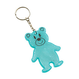 Reflektierender Schlüsselanhänger TEDDY,türkis