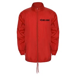 Regenjacke Island –  leichte Windjacke mit Reißverschluss, L, Rot