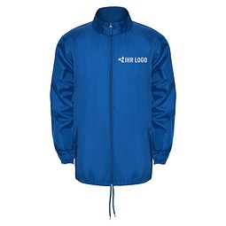 Regenjacke Island –  leichte Windjacke mit Reißverschluss, L, Royalblau