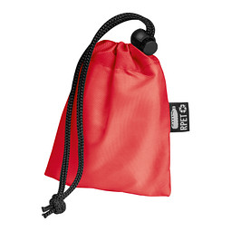 Regenponcho aus PET, rot