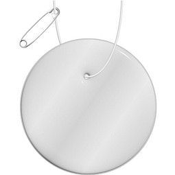 RFX™ H-09 Runder reflektierender PVC-Anhänger, weiss