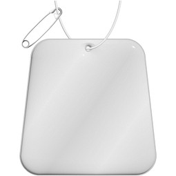 RFX™ H-09 Trapezförmiger reflektierender TPU-Anhänger, weiss