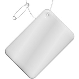 RFX™ H-10 Rechteckiger, reflektierender PVC-Anhänger, klein, weiss