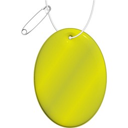 RFX™ H-12 ovaler reflektierender PVC-Anhänger, neongelb