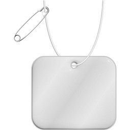 RFX™ H-20 rechteckiger reflektierender PVC-Anhänger XL, weiss