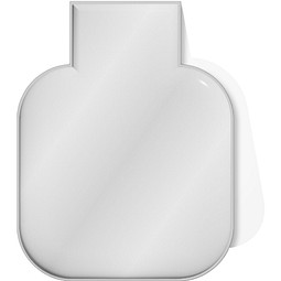 RFX™ M-10 Quadratischer, reflektierender PVC Magnet, weiss