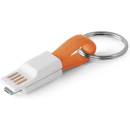 RIEMANN. USB-Kabel mit 2-in-1-Stecker aus ABS und PVC, Orange