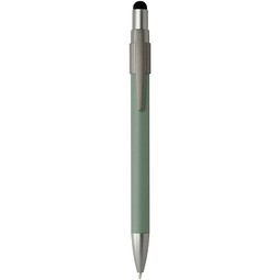 Rill RCS recycelter Kugelschreiber mit Stylus und Fidget Spinner (blaue Mine), heather grün