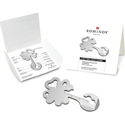 ROMINOX® Key Tool // Lucky Charm - 19 functions (Kleeblatt Glücksbringer), silber
