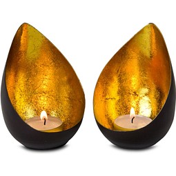 ROMINOX® Teelicht-Set // Drops, gold