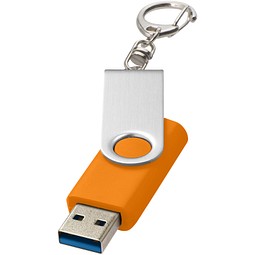 Rotate USB-Stick 3.0 mit Schlüsselanhänger, orange, 64GB