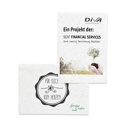 Samenpapier DIN A7, Mohnblume, 1-seit. Druck