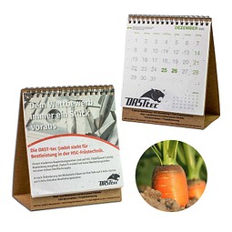 Samenpapier-Tischkalender, Weihnachten, Karotte, 1-seit. Druck