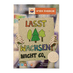 Samentütchen Mini - Graspapier - Gartenkresse, braun