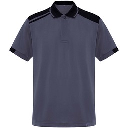Samurai Kurzärmeliges Poloshirt mit antibakterieller Wirkung, 160 g/m2, unisex, blei/schwarz, L