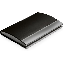 SANDLER. Metall- und PU-Kartenhalter, Schwarz