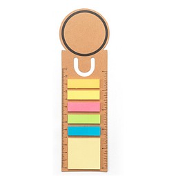 SAWYER. Büroset 3-in-1- aus 100 % Recyclingpapier mit runder Oberseite und schwarzem Aufdruck rundum, Natur