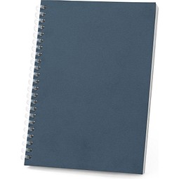 SCHILLER. Notizblock A5 mit flexiblem Cover, hergestellt aus 100 % Recyclingpapier, Blau