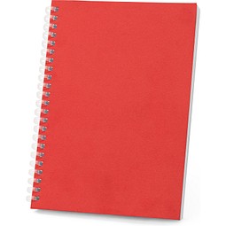 SCHILLER. Notizblock A5 mit flexiblem Cover, hergestellt aus 100 % Recyclingpapier, Rot