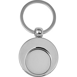 Schlüsselanhänger mit Einkaufswagenchip Christie, silber
