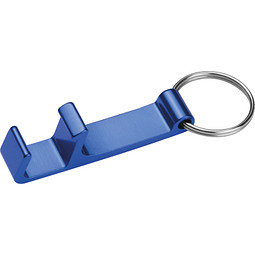 Schlüsselanhänger mit Flaschenöffner, blau