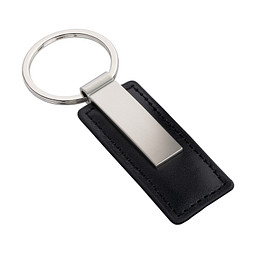 Schlüsselanhänger RE98-PERRIS RECTANGULAR, schwarz