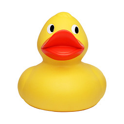 Schnabels® Bade-Ente Giant, 21 cm, gelb/orange