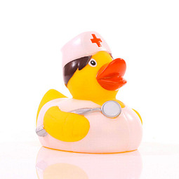 Schnabels® Bade-Ente Krankenschwester, gelb/weiß