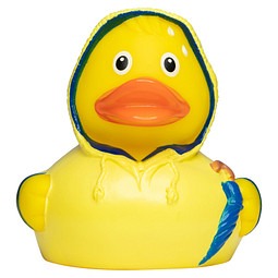 Schnabels® Bade-Ente mit Regenschirm und Friesennerz, bunt