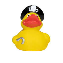 Schnabels® Bade-Ente Pirat mit Hut, bunt