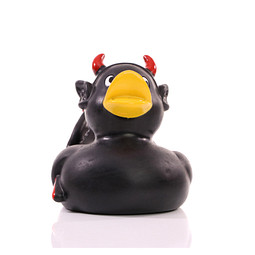 Schnabels® Bade-Ente Teufel, schwarz