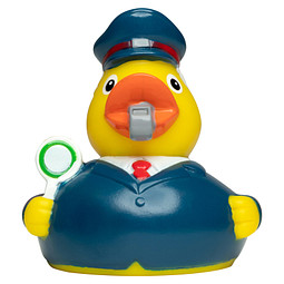 Schnabels® Bade-Ente Zugbegleiter, bunt