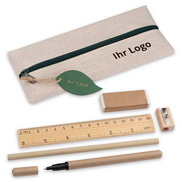 Schreibset "Oeko", natur/grün