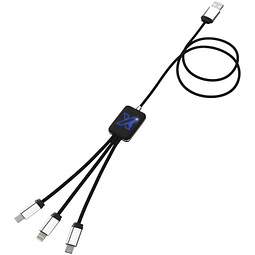 SCX.design C17 Easy to Use Ladekabel mit Leuchtlogo, blau