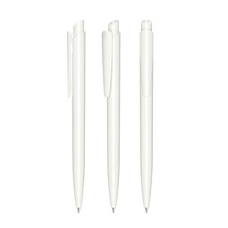 senator® Druckkugelschreiber Dart Polished, blaue Mine, weiß