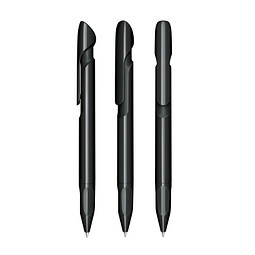 senator® Druckkugelschreiber Evoxx Polished Recycled, blaue Mine, schwarz