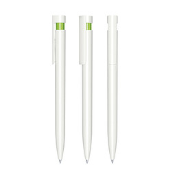 senator® Druckkugelschreiber Liberty Polished Basic, blaue Mine, weiß/grün 376