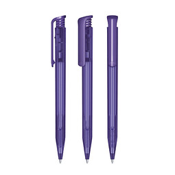 senator® Druckkugelschreiber Super Hit Clear, blaue Mine, violett 267